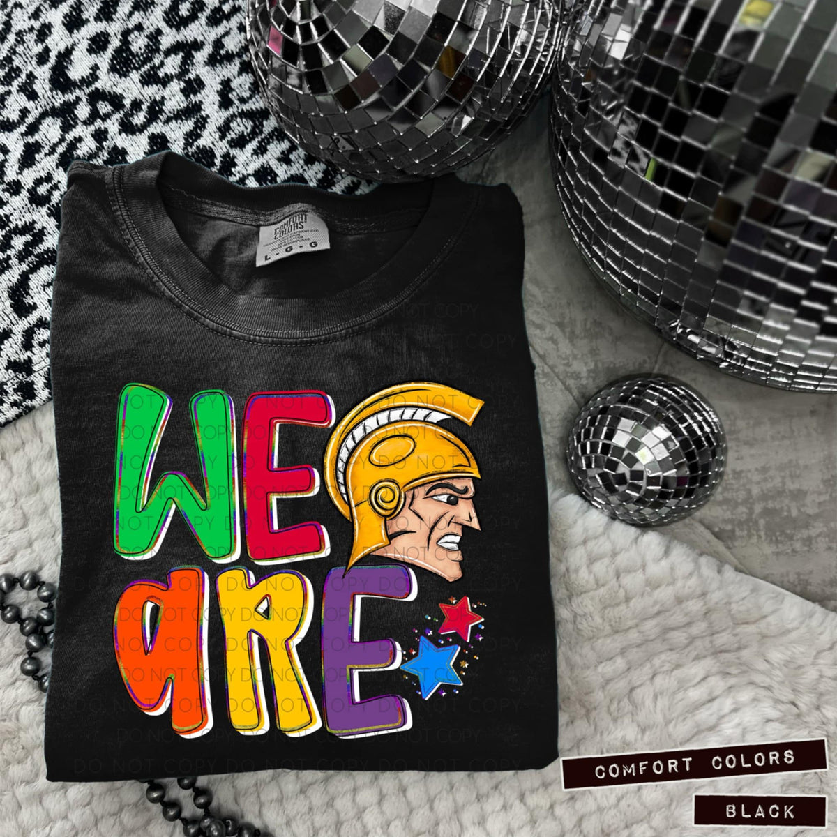 We are Trojans yellow (Caplinger) 100669 DTF transfer