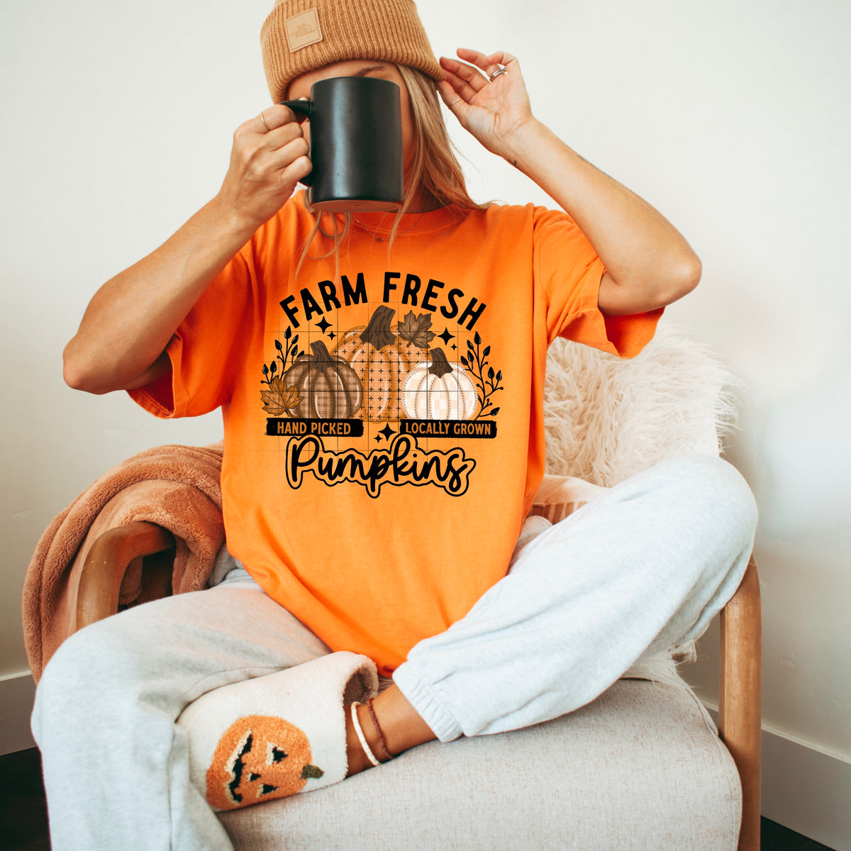 Farm Fresh Pumpkins Hand picked locally grown CSC DTF transfer