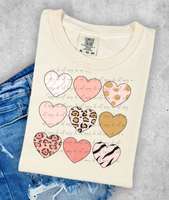 Pink animal print heart 56343 DTF transfers