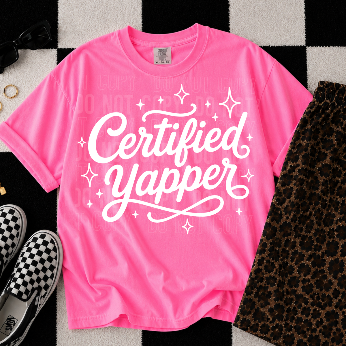 Certified yapper WHITE (SBB) DTF Transfer