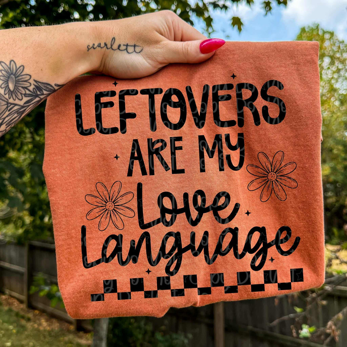 Left Overs are my love language BLACK (Virgo) DTF transfer