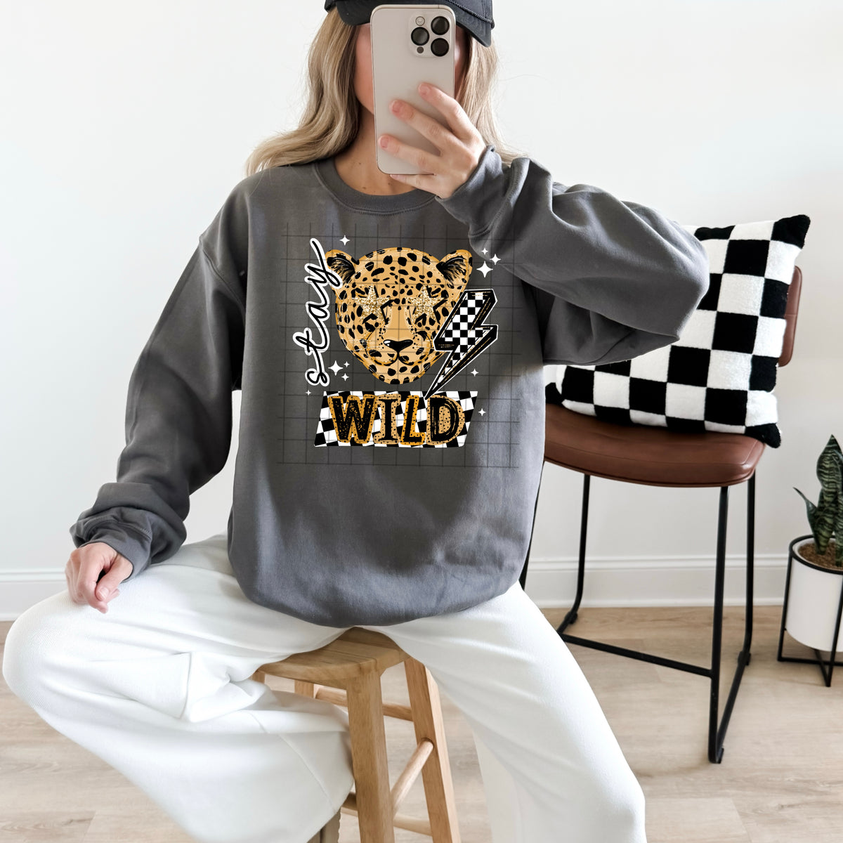 Stay Wild leopard WHITE accents (CSC) DTF Transfer