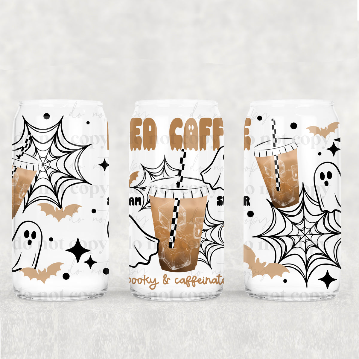 Iced coffee scream sugar (CSC) UV DTF WRAP
