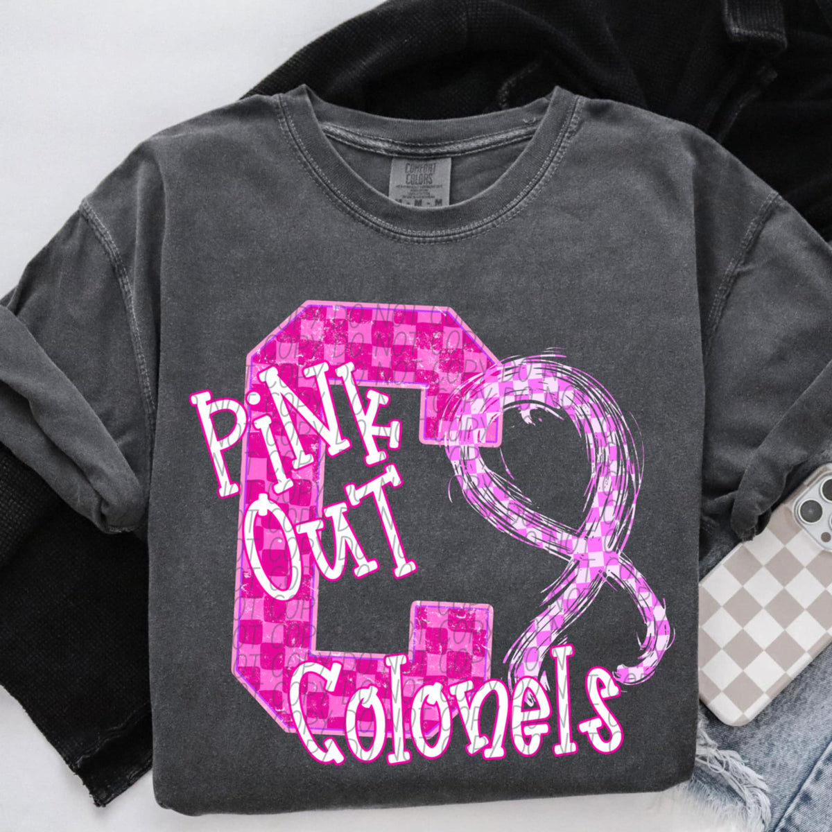 Colonels Pink Out Varsity (city) DTF Transfer