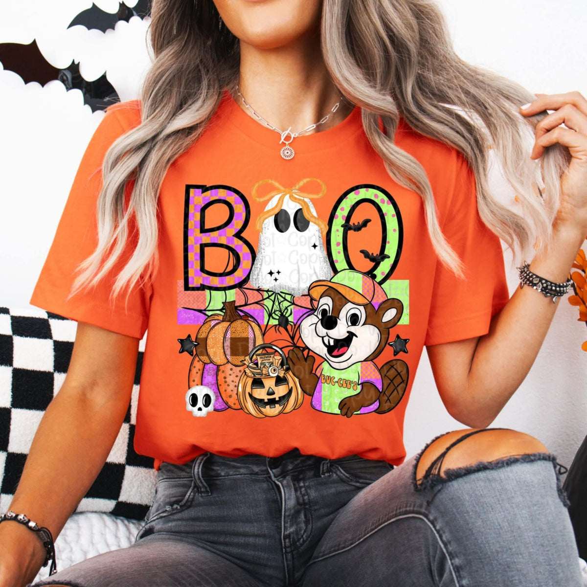 Boo Ghost and Beaver Virgo DTF transfer
