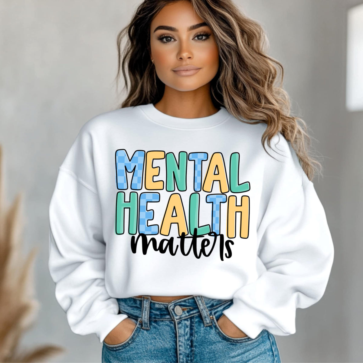 Mental health matters blue and yellow (CMD) 99606 DTF transfer