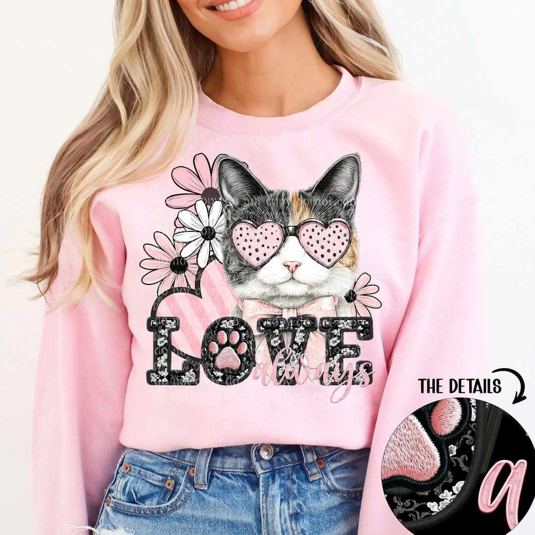 Love always calico cat (TTD) 80777 DTF transfer