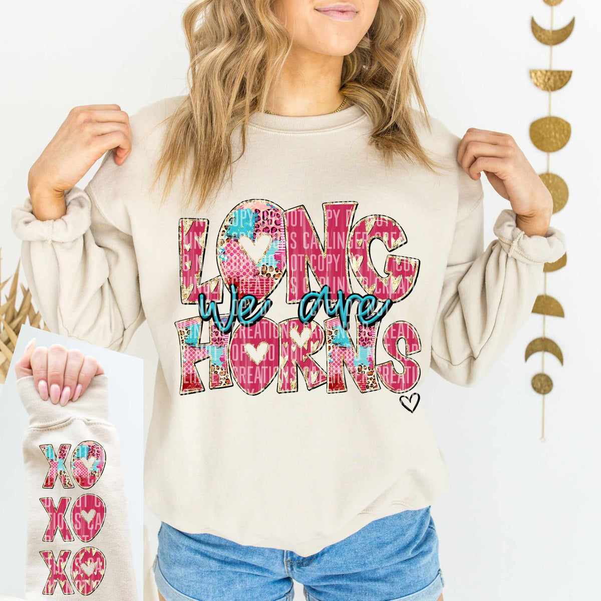 We are longhorns valentine filled FRONT (caplinger) 75101 DTF transfer