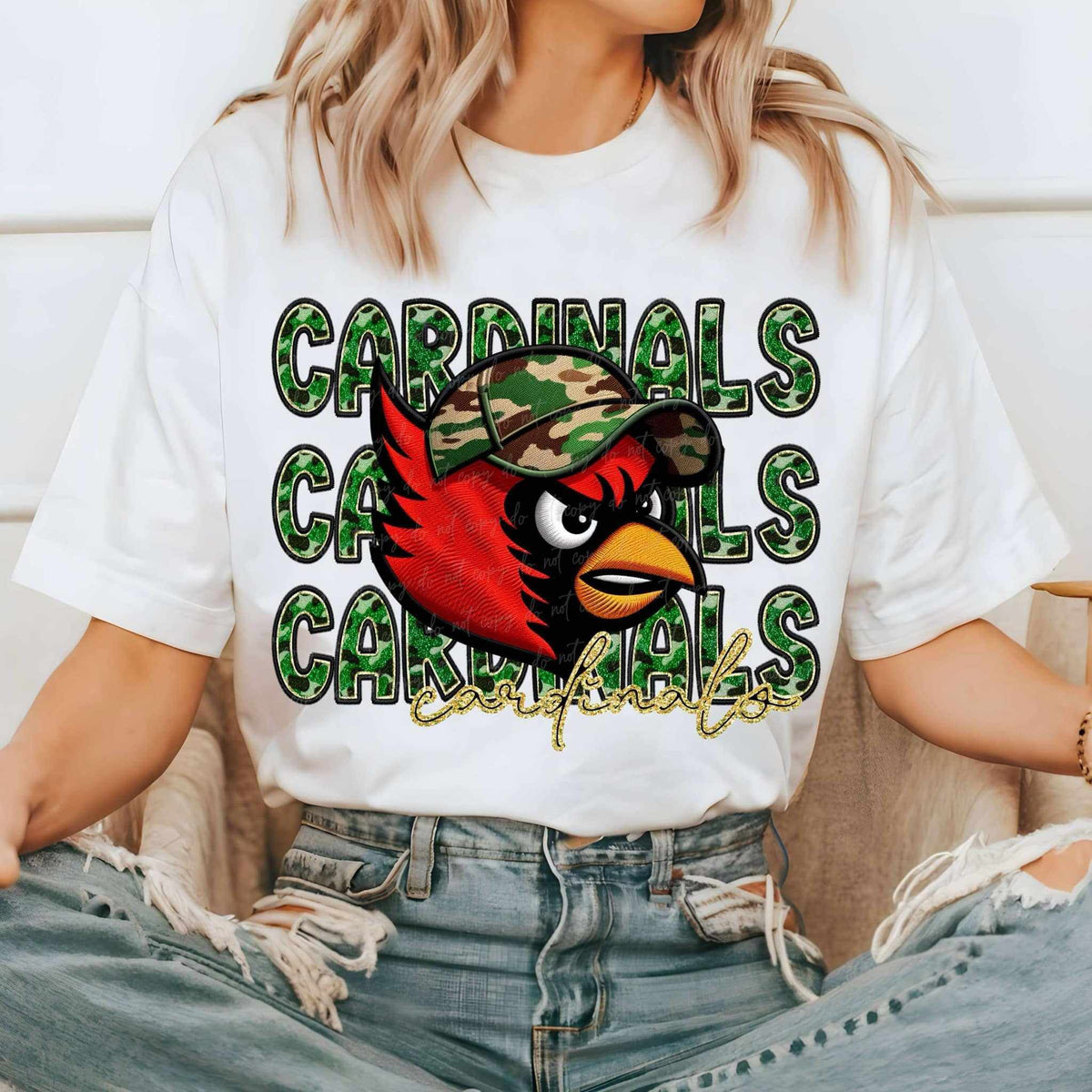 Cardinals camo stacked (VIRGO) 70566 DTF transfer