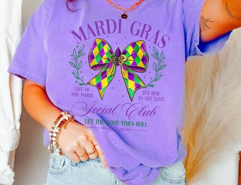 Mardi Gras social club 77000 DTF transfer