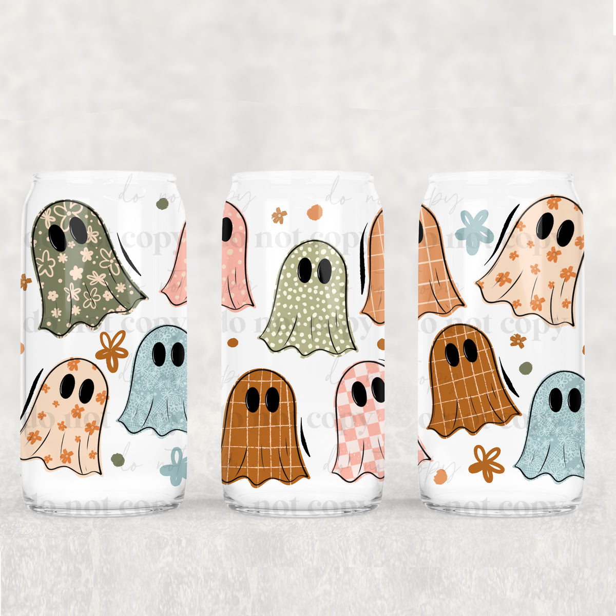 Patterned ghosts (CSC) UV DTF WRAP