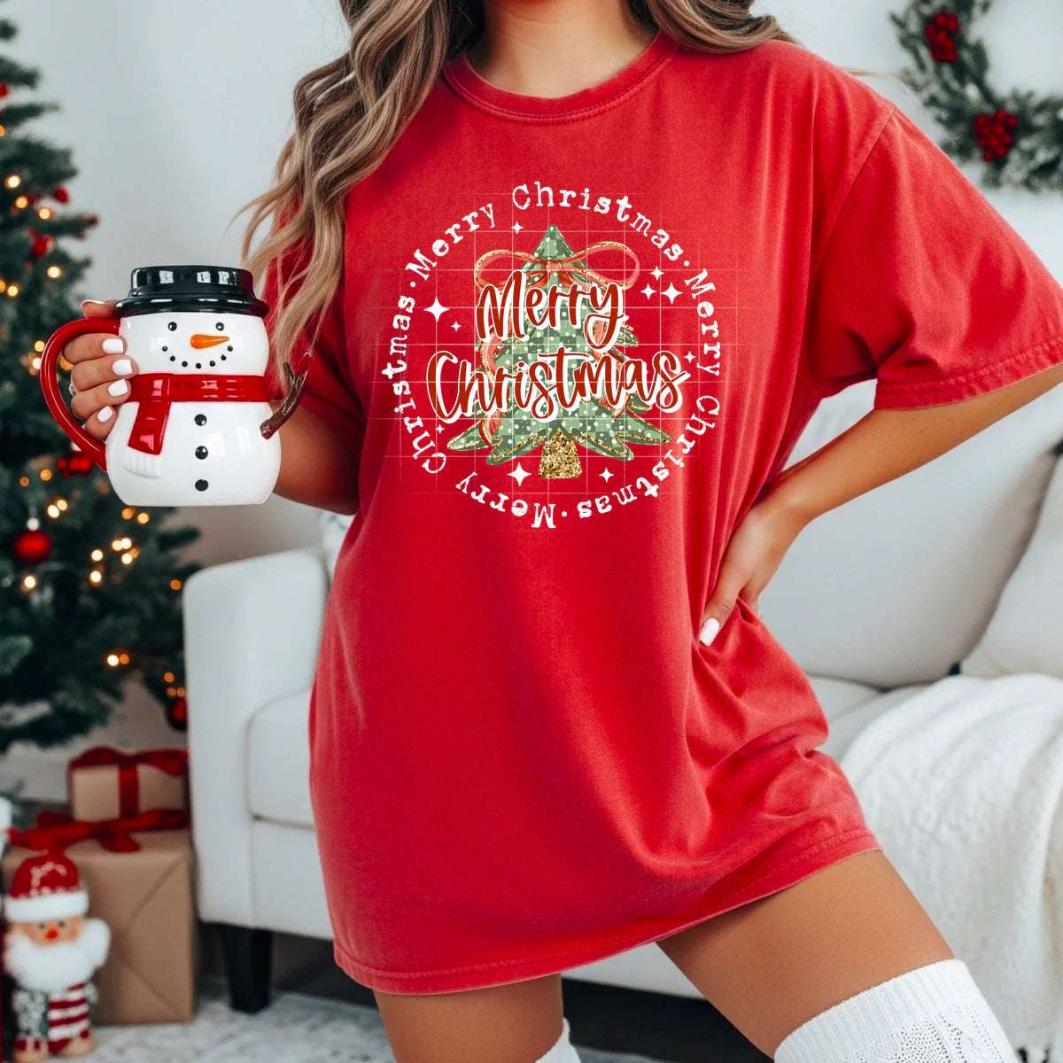 Merry Christmas Circle sunday special DTF transfer