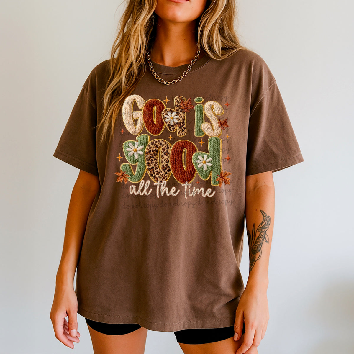 God is Good Faux Yarn 117411 DTF Transfer