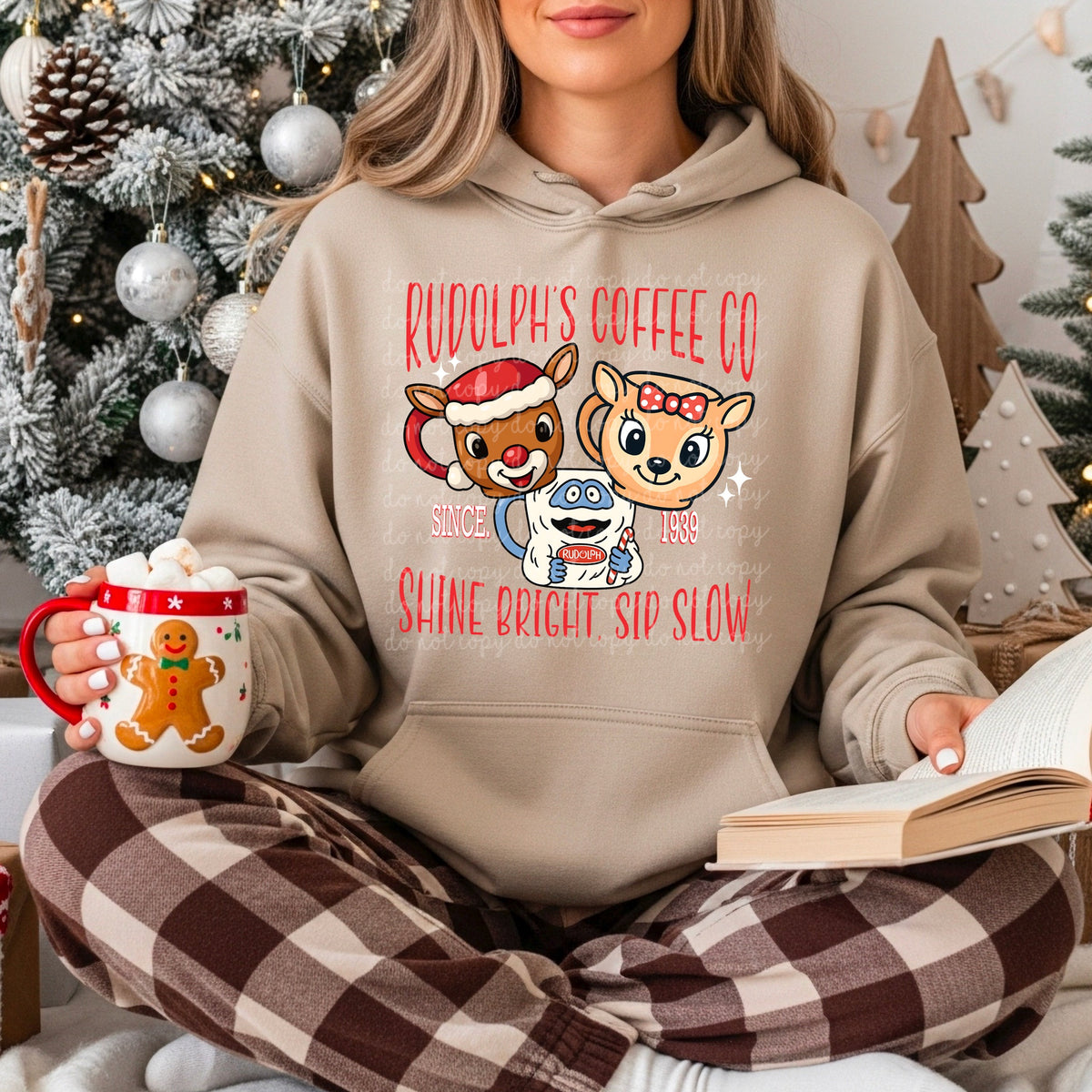 Reindeer coffee co mugs 117476 DTF transfer