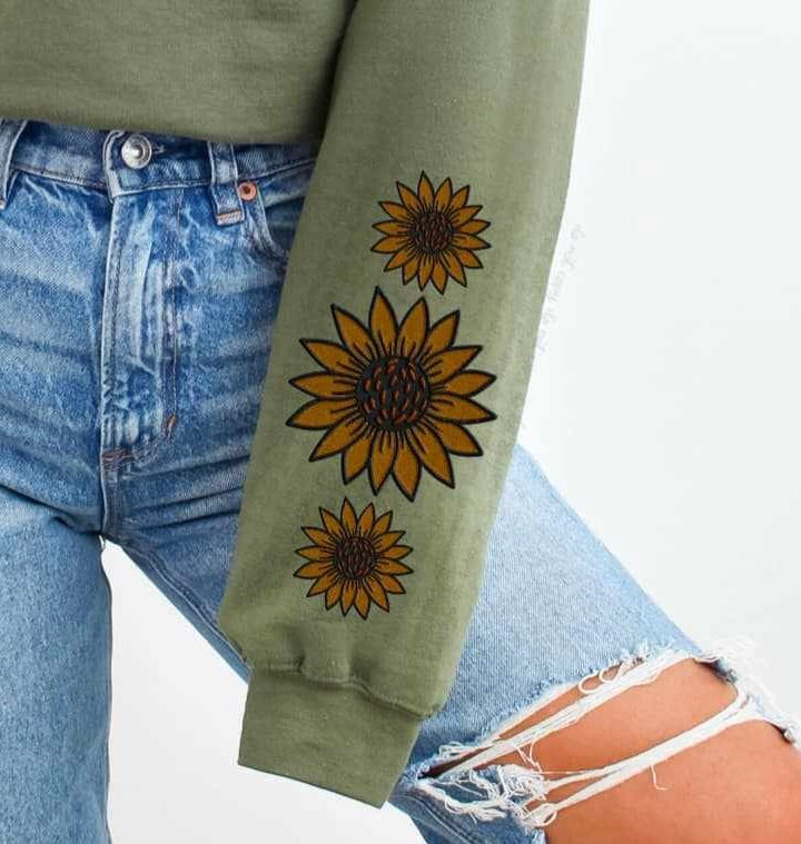 Sunflower sleeve 73712 DTF transfer