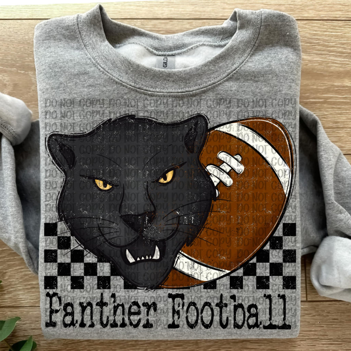 Panther Football Checker VP DTF transfer