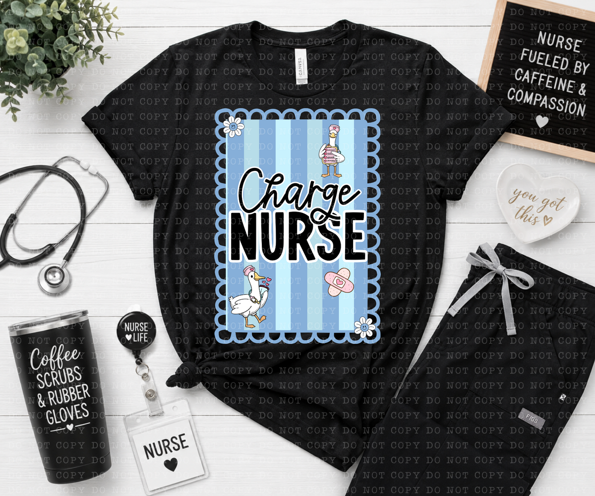 Charge nurse BLUE goose frame (ECHT) DTF Transfer