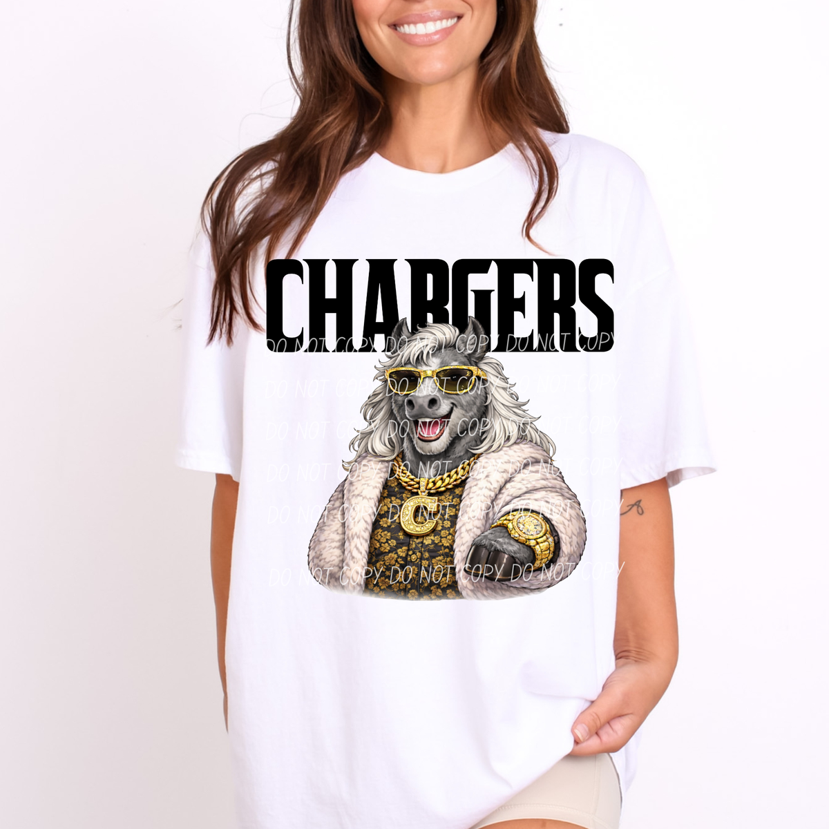 Chargers grey swag (City) DTF Transfer
