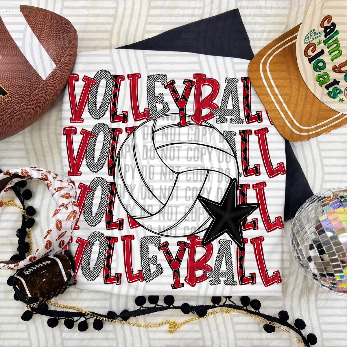 Cherry-Volleyball quad stacked (Caplinger) DTF Transfer