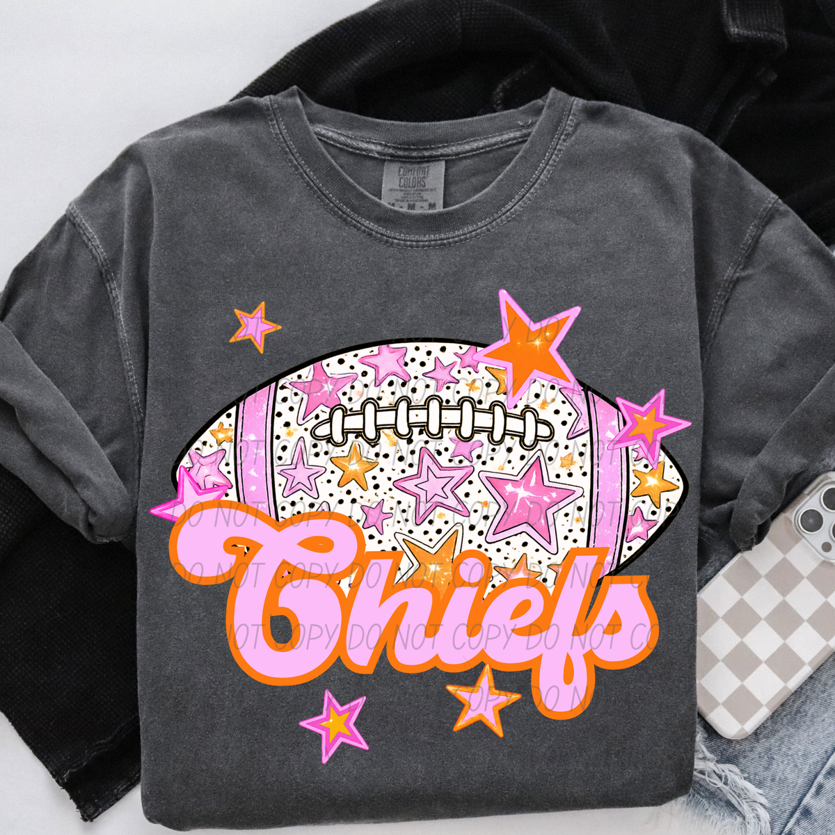 Chiefs pink football (city) DTF transfer