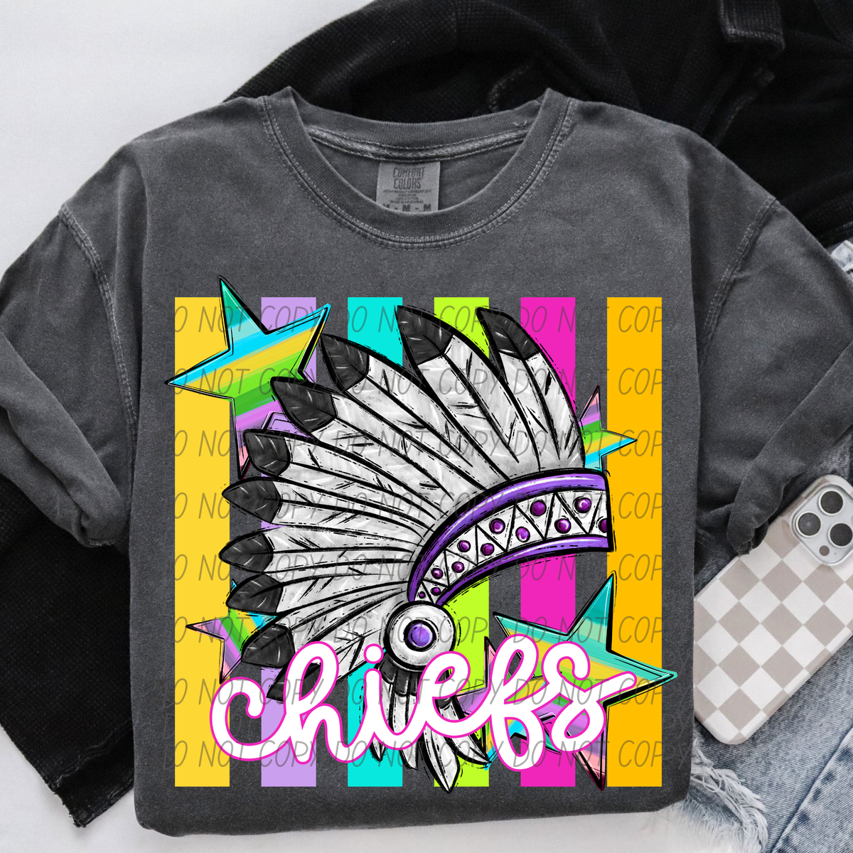 Chiefs purple neon (City) DTF Transfer