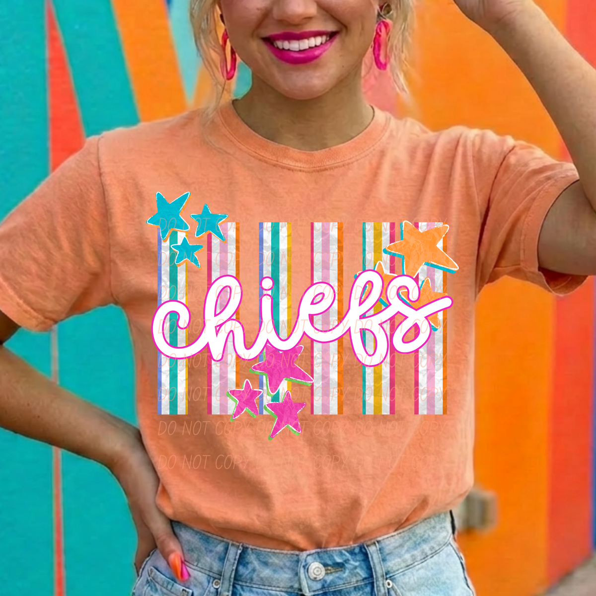 chiefs spirit stripes (city) DTF Transfer
