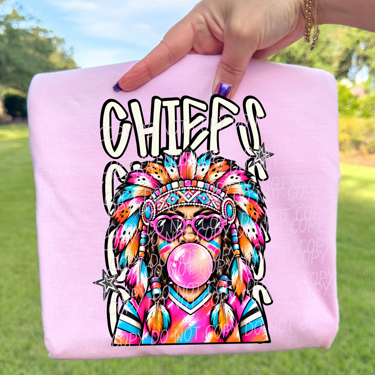 chiefs pretty little rebels mascot (city) DTF Transfer