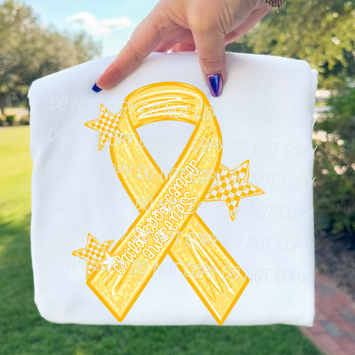 CCA ribbon with checkered stars (CITY) DTF Transfer