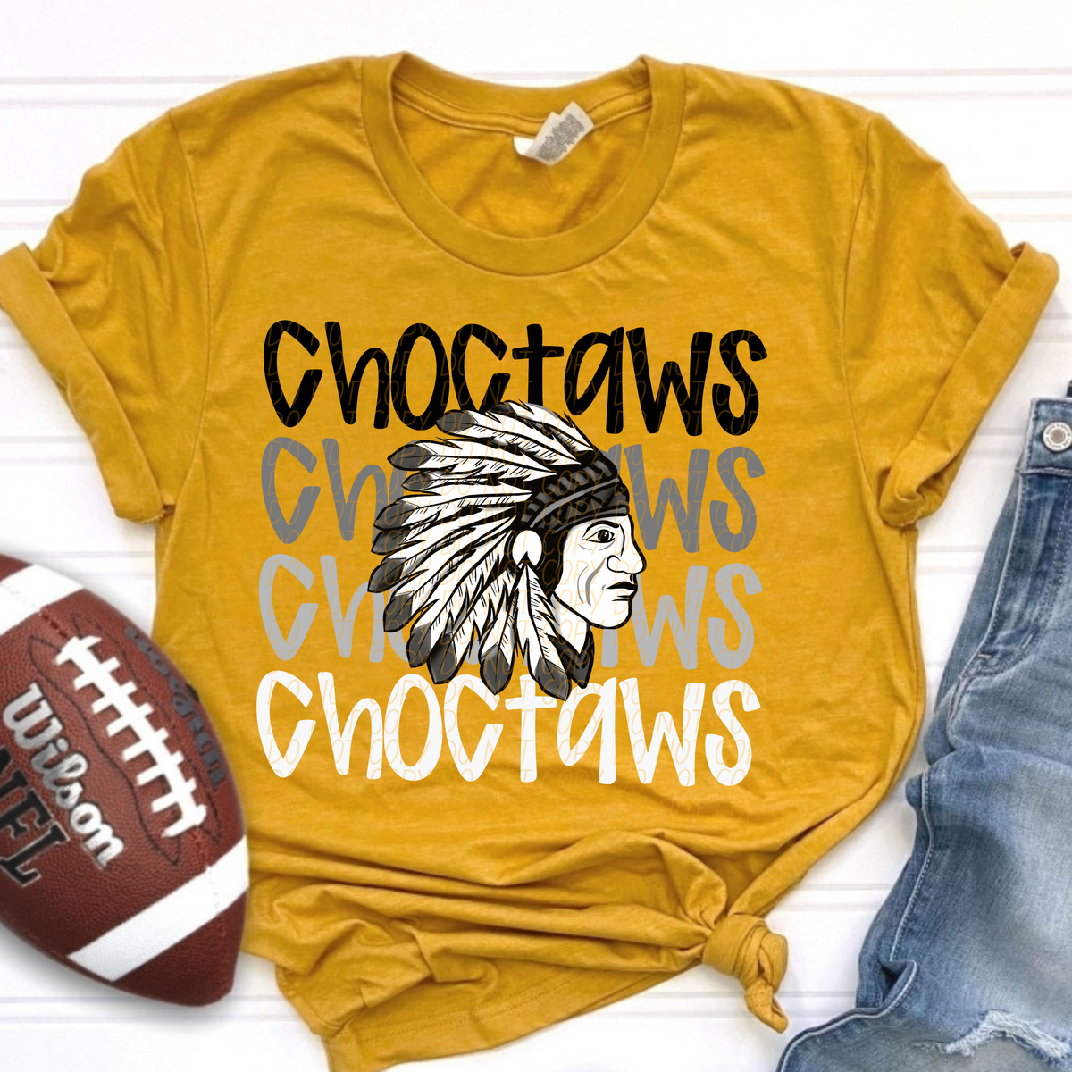 Choctaws Word Stacked (CITY) 57434 DTF transfer