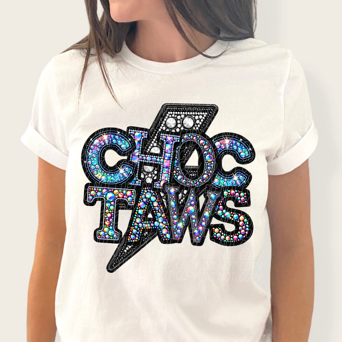 Choctaws lightning bolt rhinestones (city) 45249 DTF transfers