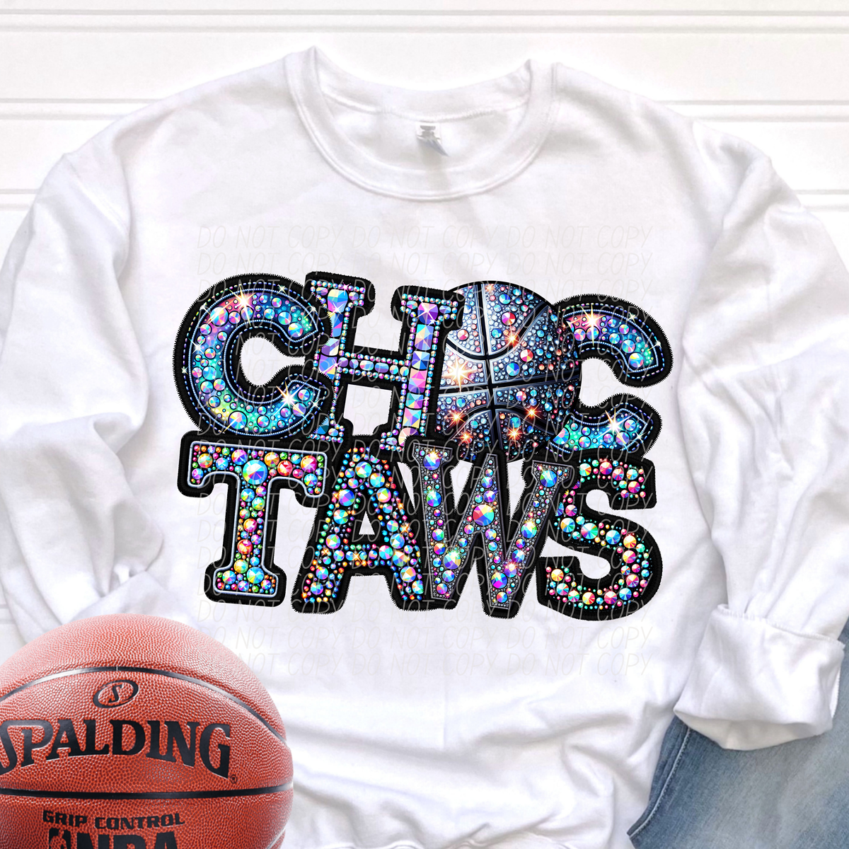 Choktaws Basketball Rhinestone (CITY) 66508 DTF transfer