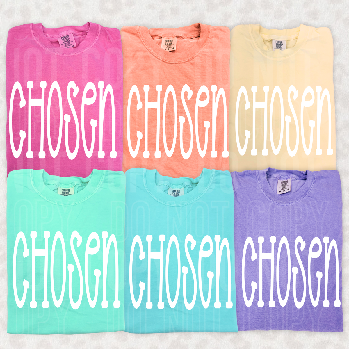 Chosen (white letters)(SBB) DTF transfer