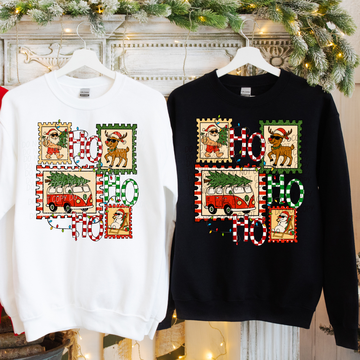 HOHOHO Christmas Stamps (CITY)DTF Transfer