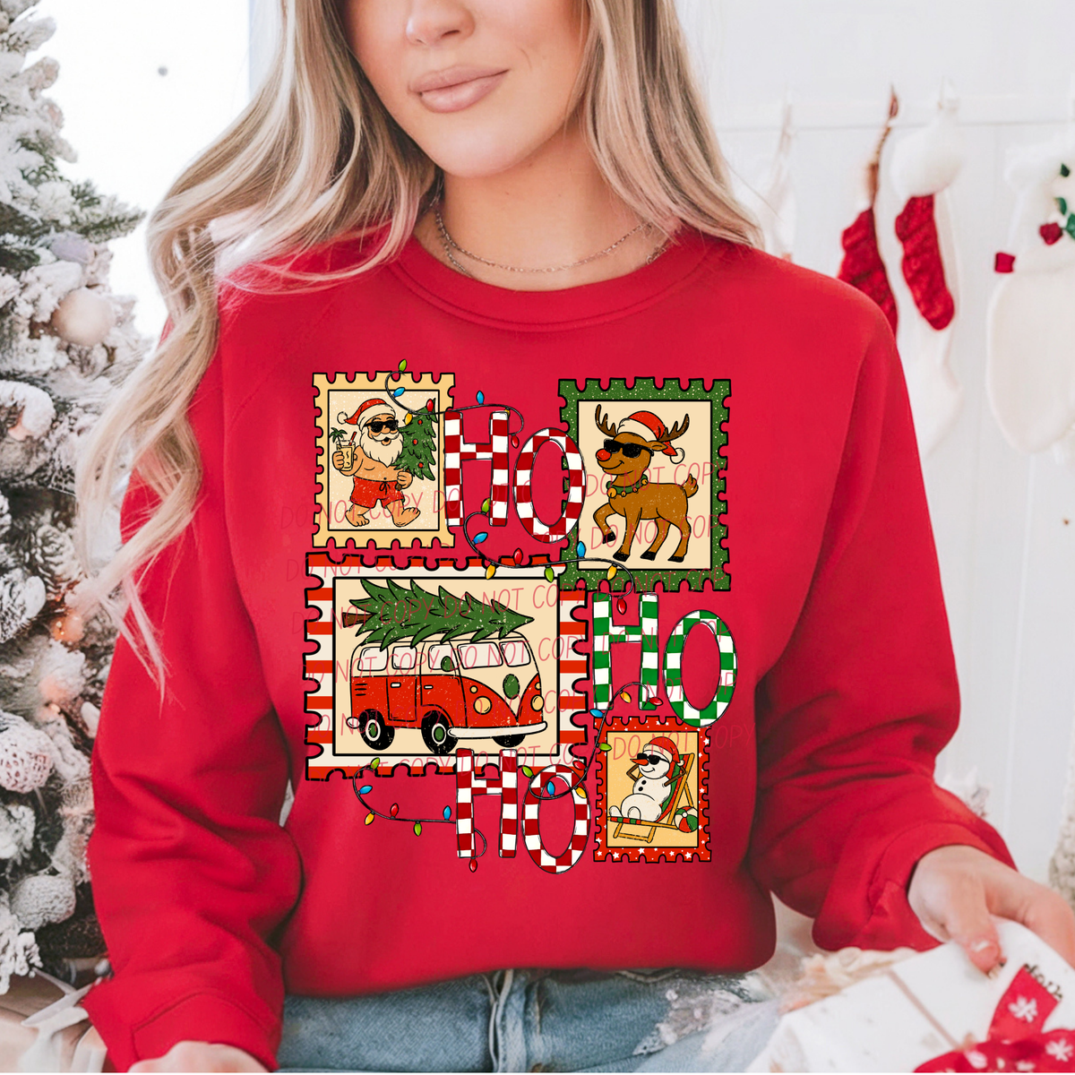 HOHOHO Christmas Stamps (CITY)DTF Transfer