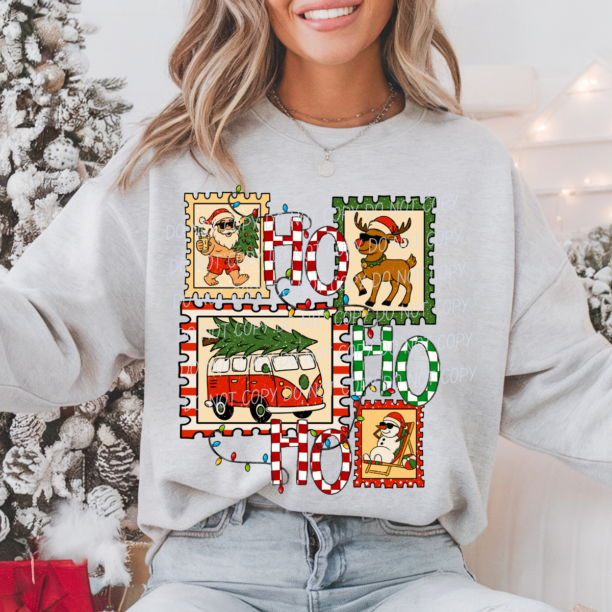 HOHOHO Christmas Stamps (CITY)DTF Transfer