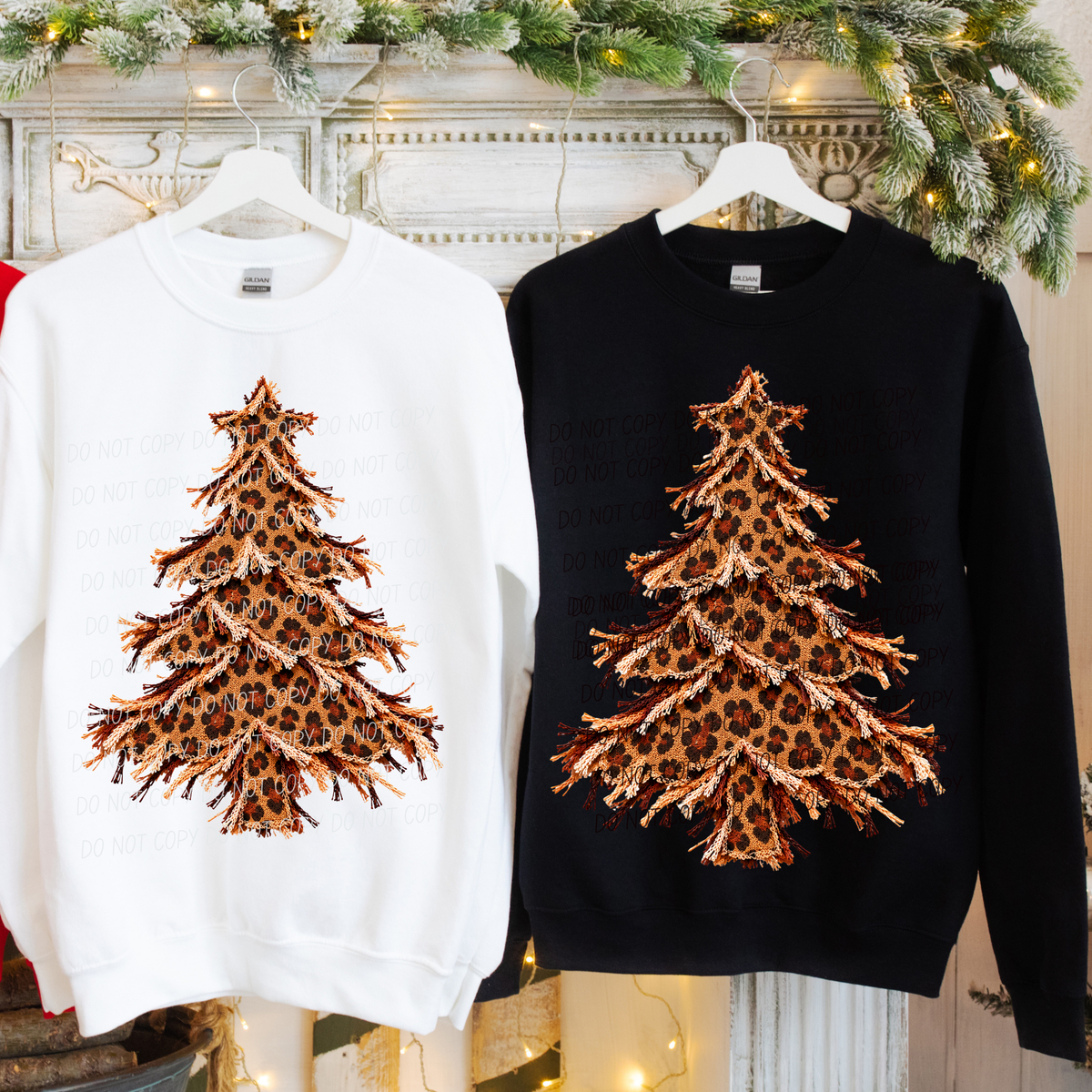 Christmas leopard tree (City) DTF Transfer