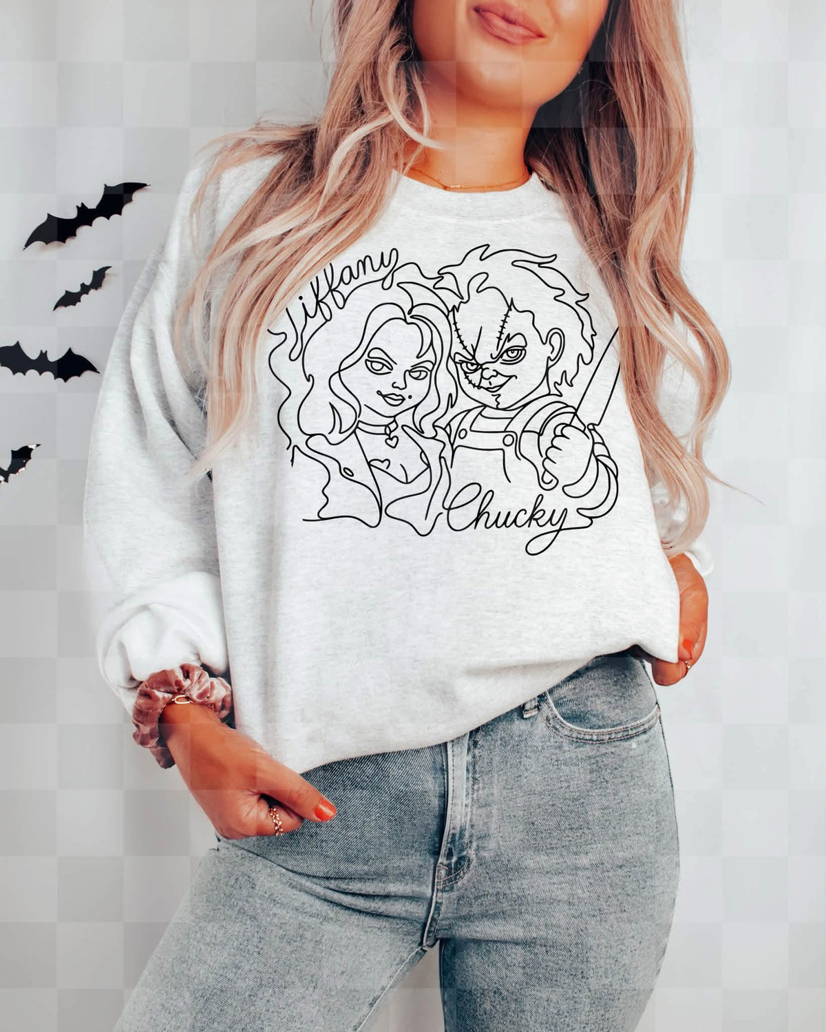creepy dolls line art (lyttle) DTF Transfer