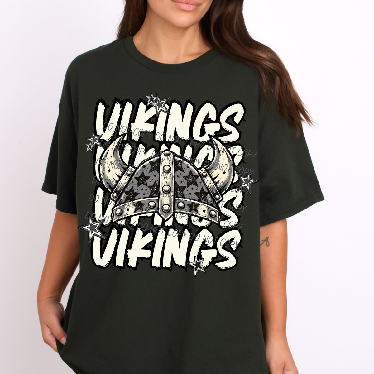 vikings hat varsity after dark (city) DTF Transfer