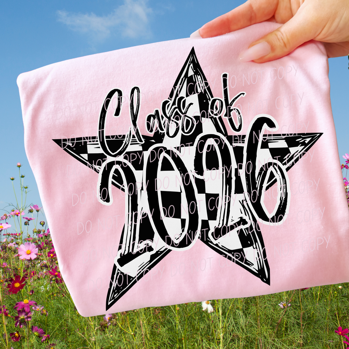 Class of 2026 checkered star (City) DTF transfer