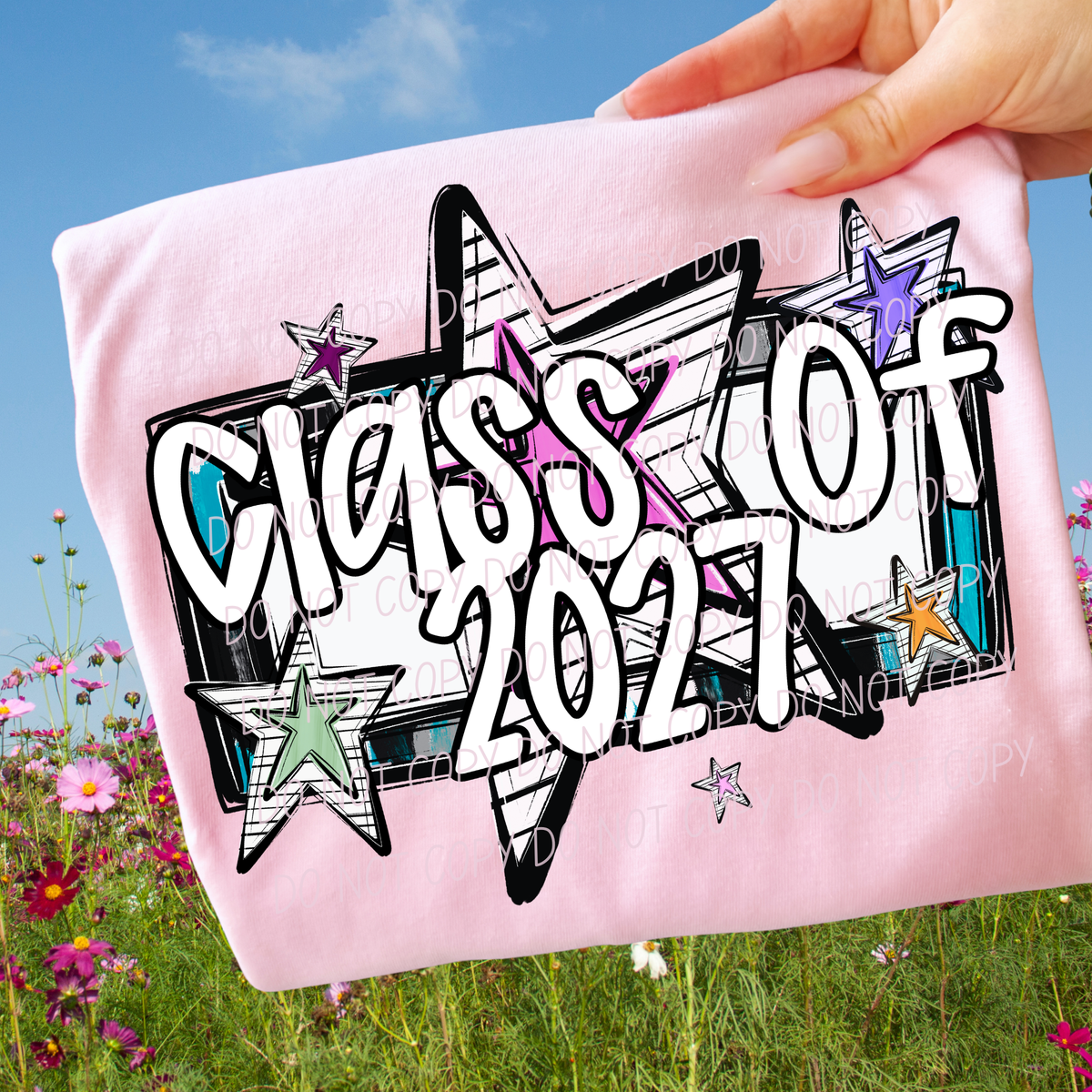 Class of 2027 star frame (City) DTF transfer