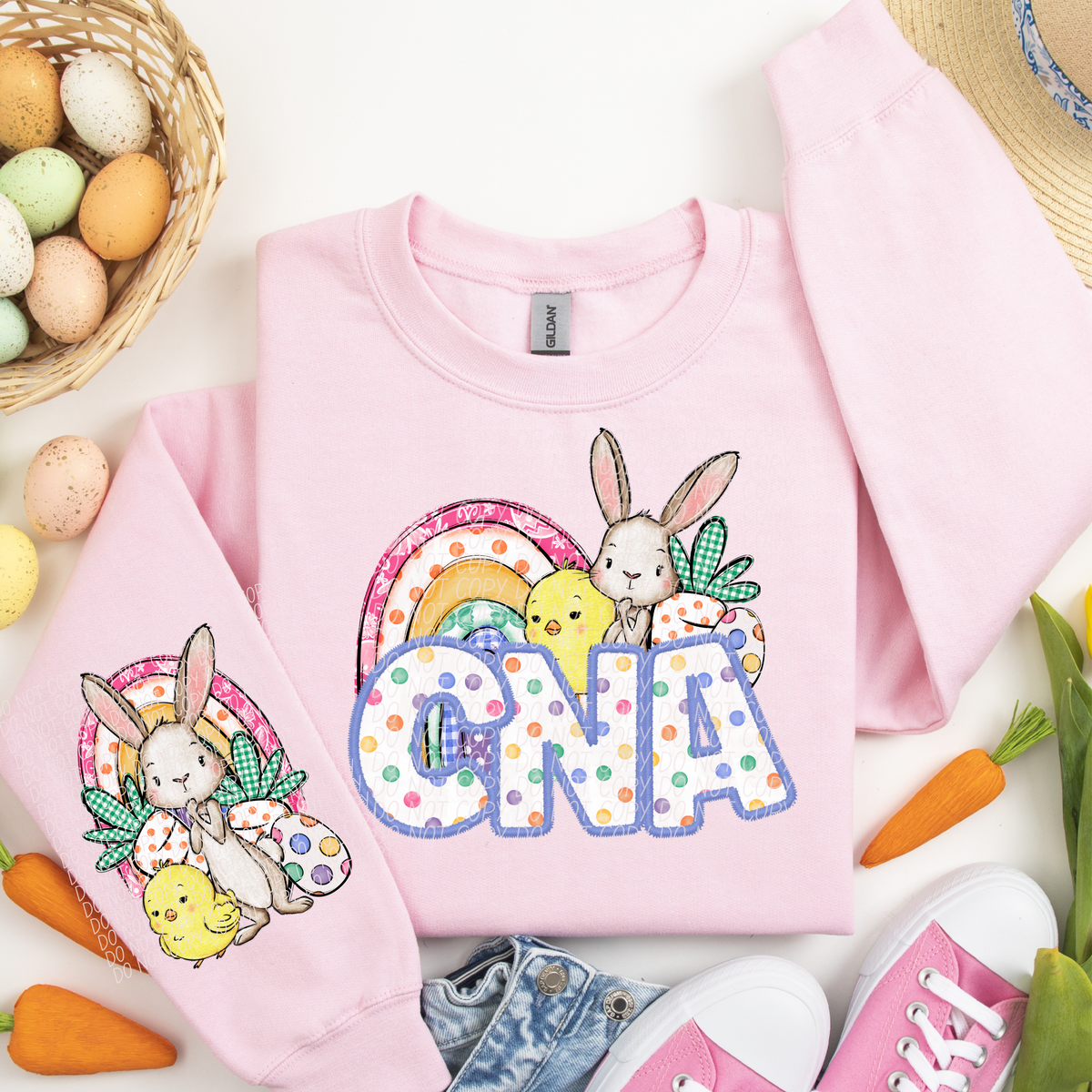 CNA rainbow chick bunny (CITY) DTF transfer