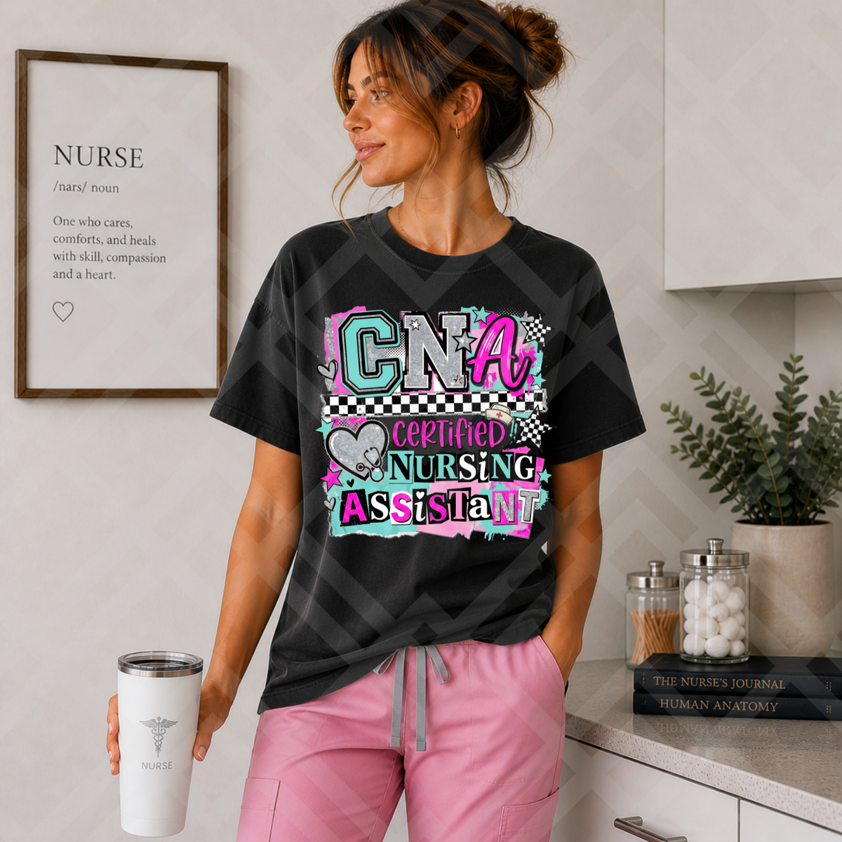 CNA bight neon magazine font (Parker) DTF Transfer