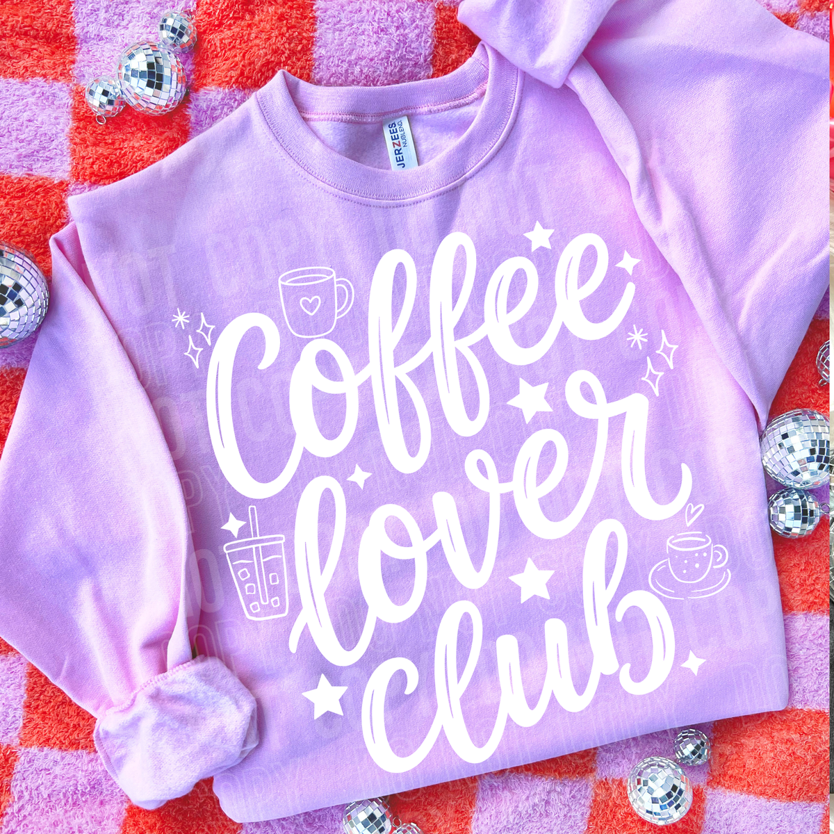 Coffee lover club (white words) (SBB) DTF Transfer
