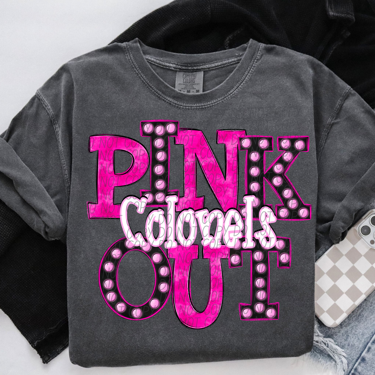 Colonels Pink Out Marquee (City) 112995 DTF transfer