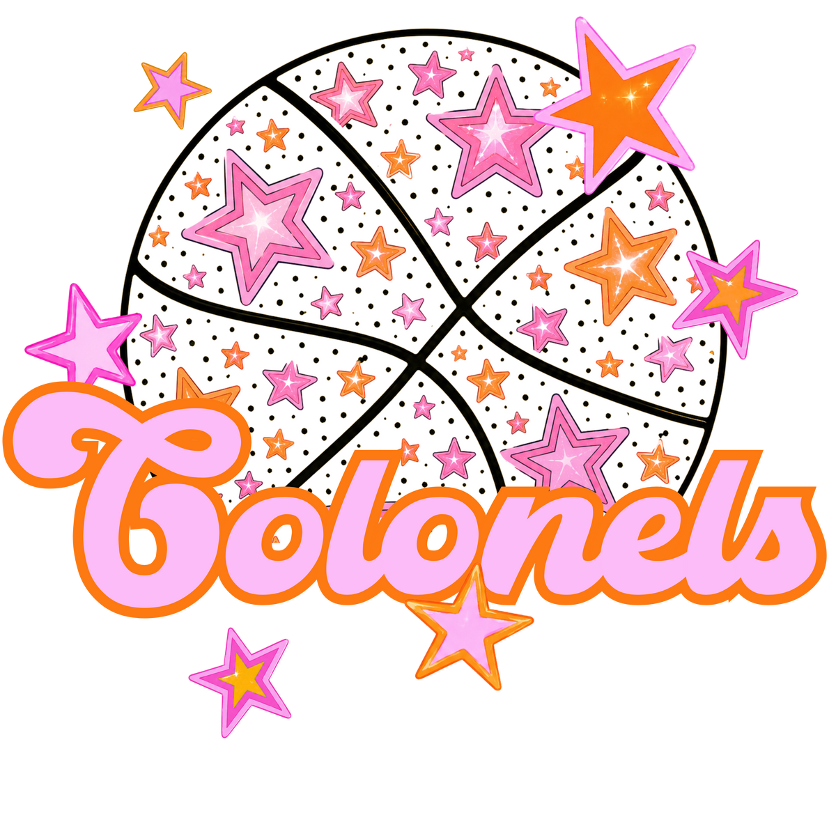colonels pink basketball (city) DTF transfer