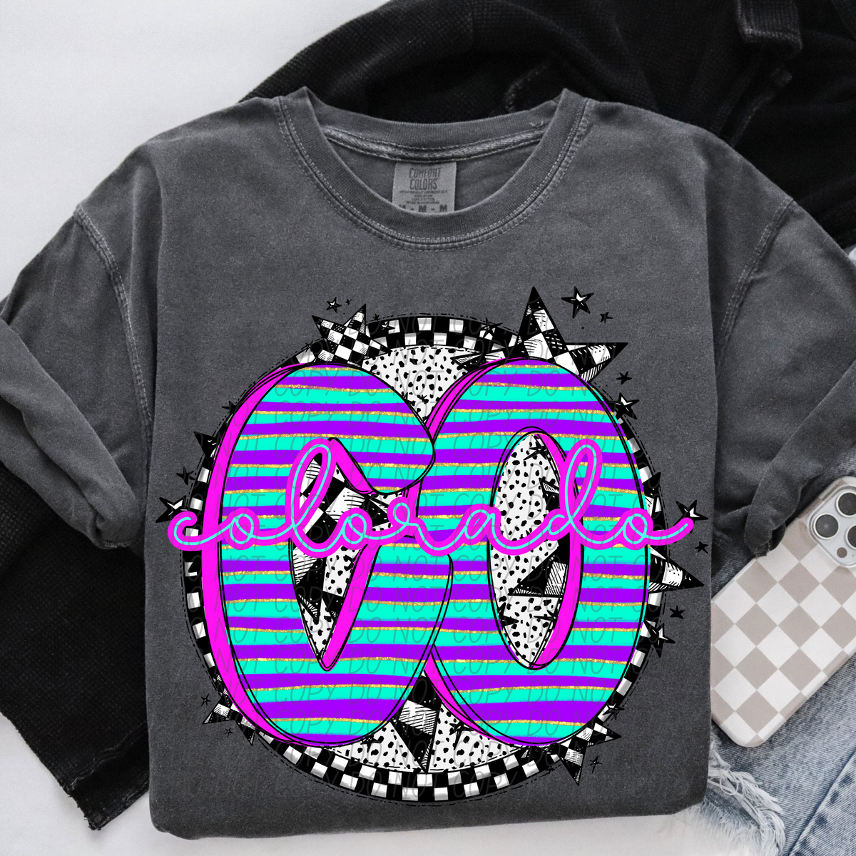 Dalmatian stripes circle states CITY DTF transfers