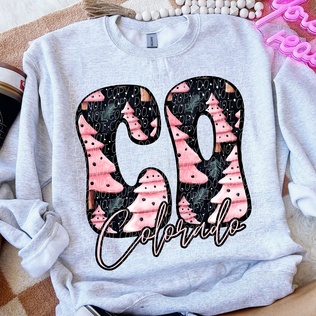 CO Colorado Christmas State 66209 DTF transfer