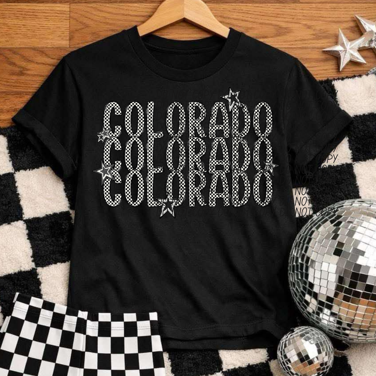 Colorado checker star (City) DTF Transfer