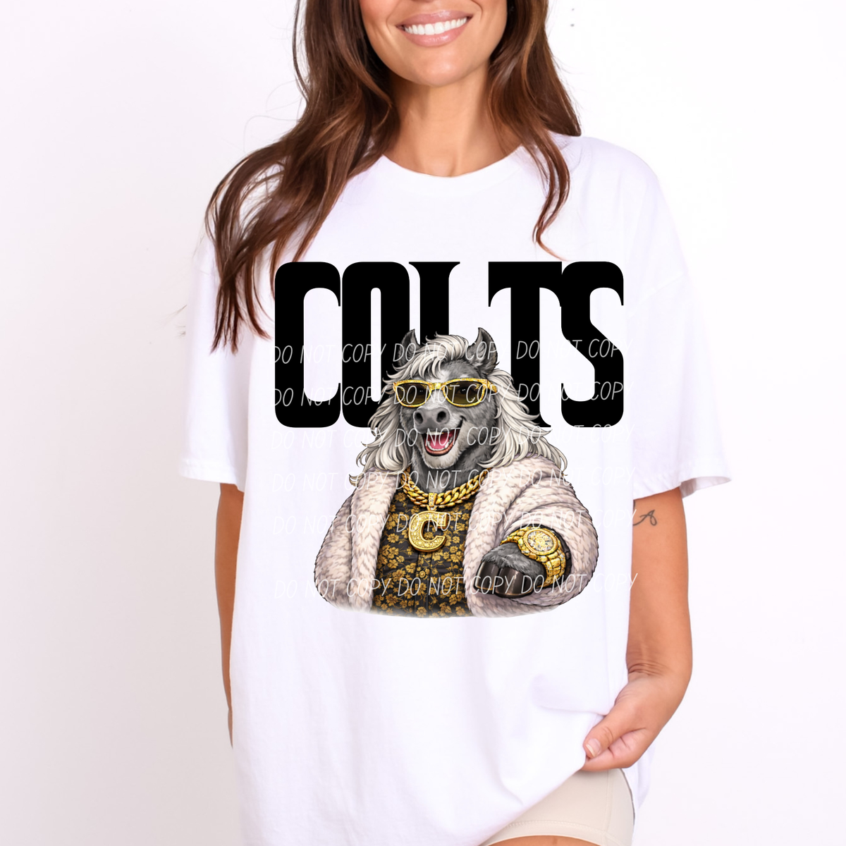 colts grey Swag Mascot (City) DTF Transfer