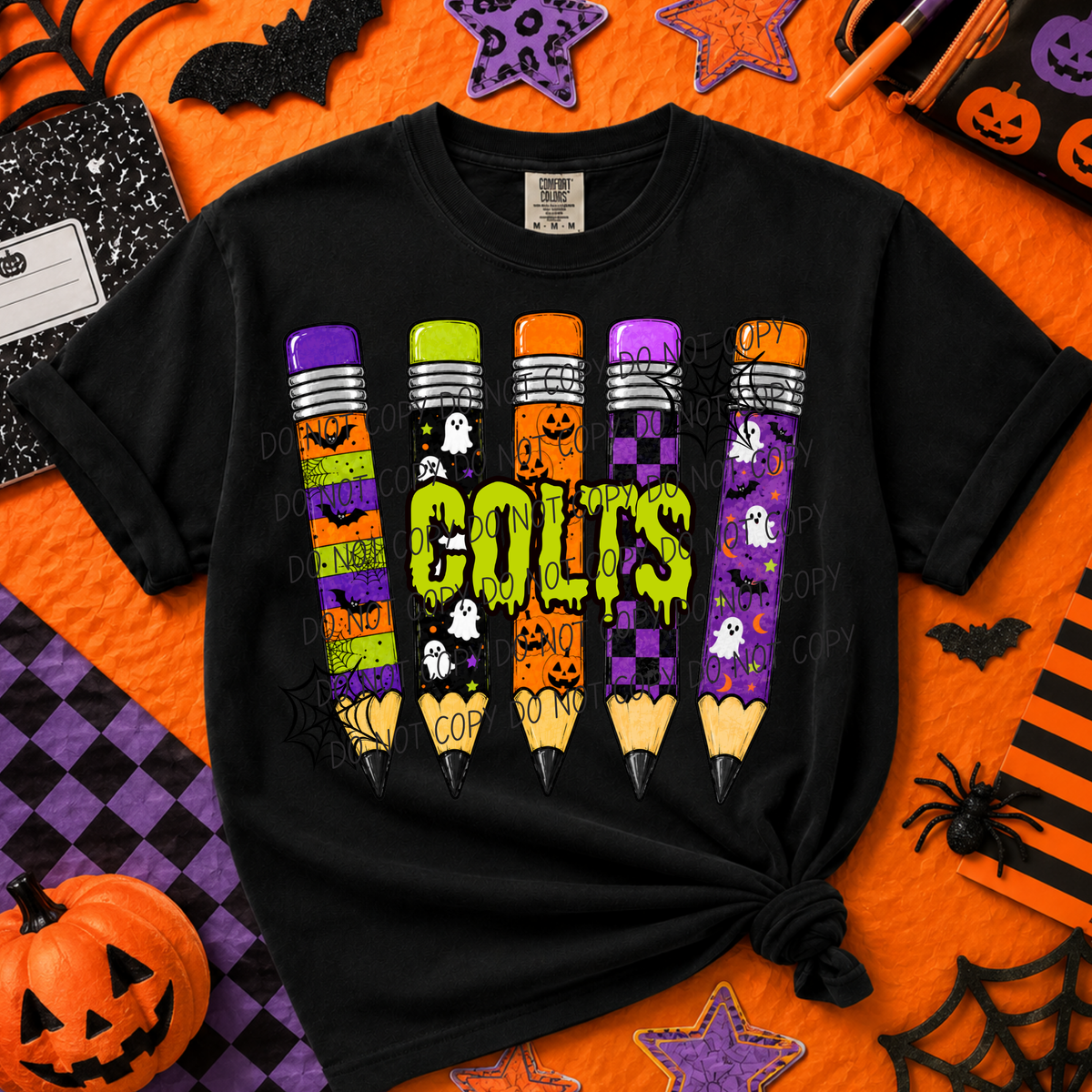 Colts- Halloween Pencils (CITY) DTF Transfer